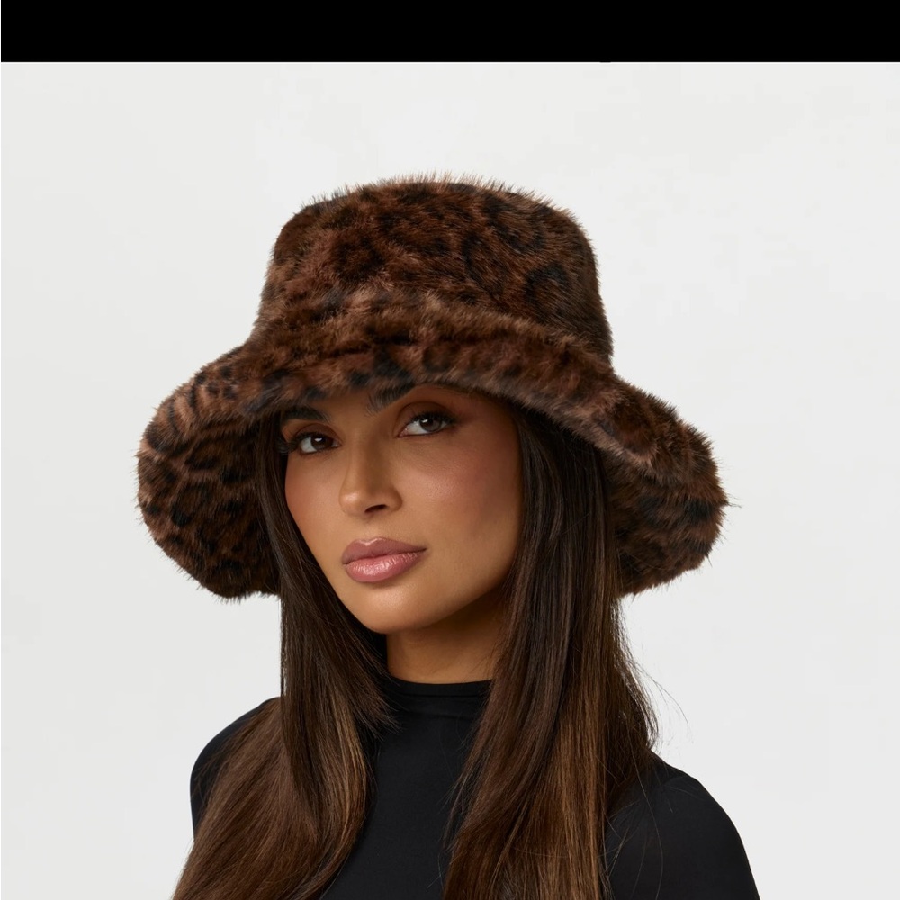 Naked Wardrobe Stylish Brown Leopard Print Bucket Hat